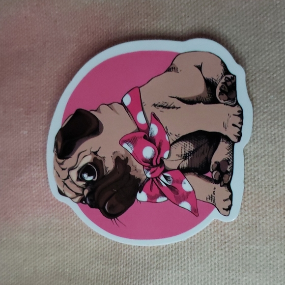 (K) Pug Dog Sticker Doggie Dog Mom Puppy - Picture 5 of 5